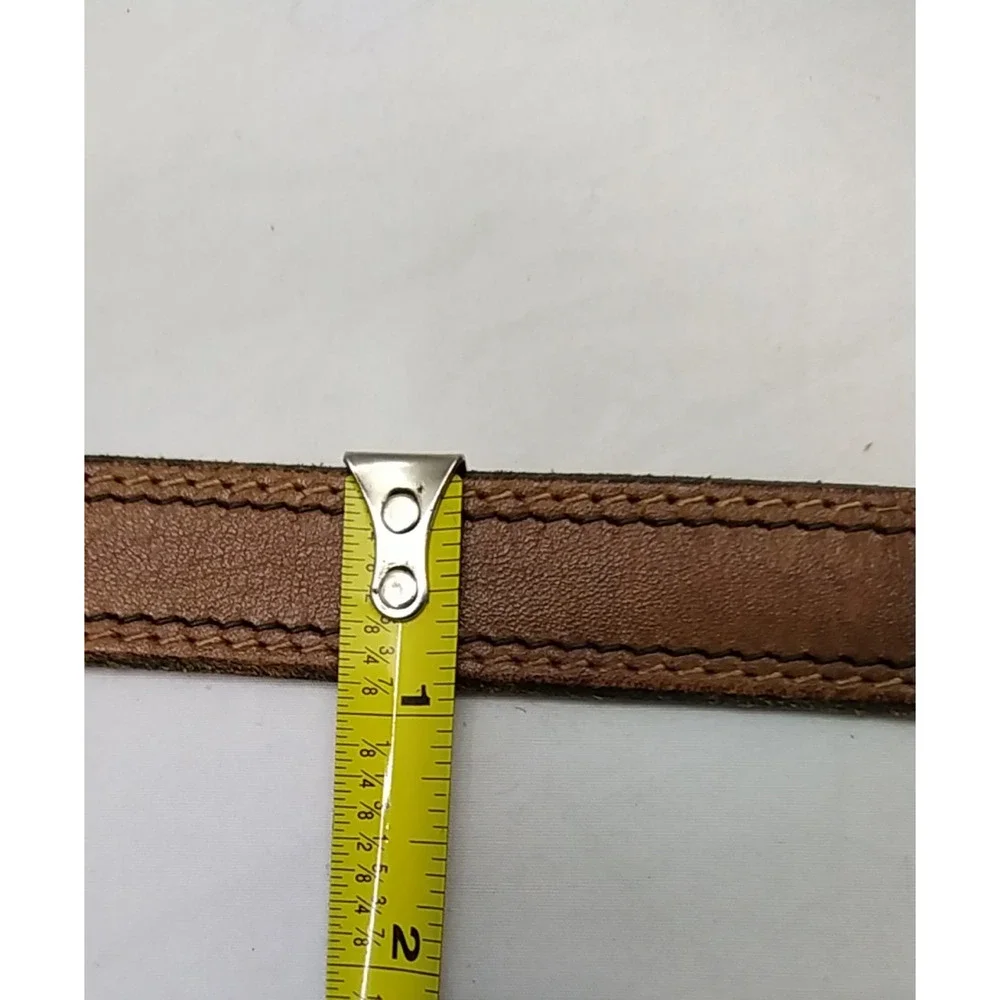 Levi's Brown Leather Buckle Women Belt - Made in USA - Size 32